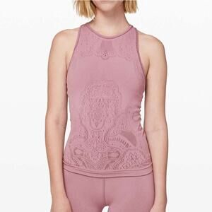 Lululemon Reveal Tank Top Zen Expression Vintage Mauve Pink Small